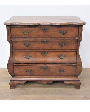 A Dutch 18th Century walnut commode chest