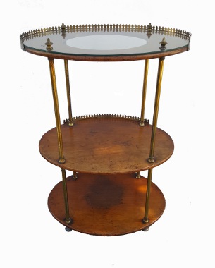 A Victorian mahogany and brass whatnot/washstand