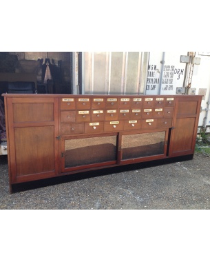 An Edwardian mahogany apothecary standing side cabinet: Image 2
