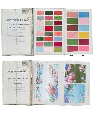 a    very rare fabric sample book by James Shoolbred: Image 2