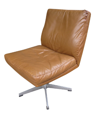 a De Sede tan leather side chair