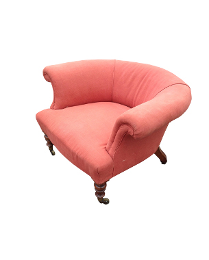 A late 19th Century horseshoe shaped armchair