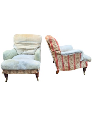 A             pair of Howard and Son matching 'Bridgewater' armchairs
