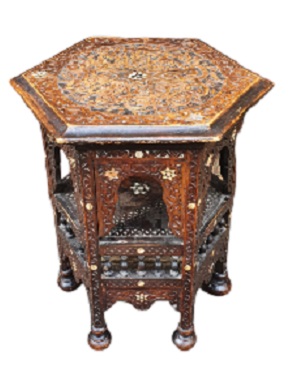 A Syrian Moorish hexagonal table