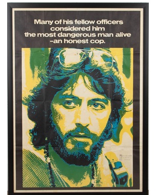 A           An original 1973 film poster of Serpico