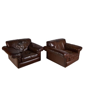 A pair of De Sede DS68 armchairs