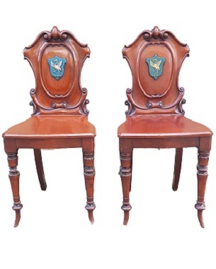 A pair hall chairs