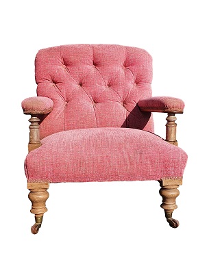 A Victorian open upholstered armchair: Image 2