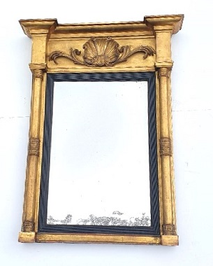 A  Victorian giltwood pier mirror