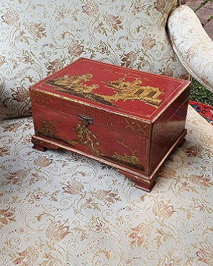 A 'Liberty' red lacquered box