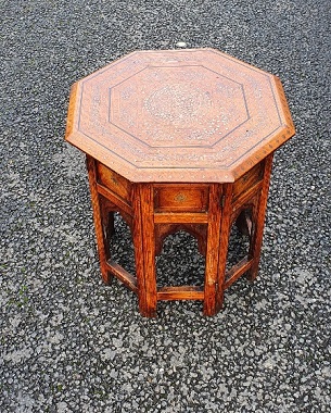 A small Hoshiarpur octagonal table
