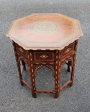 A  large Hoshiarpur octagonal table