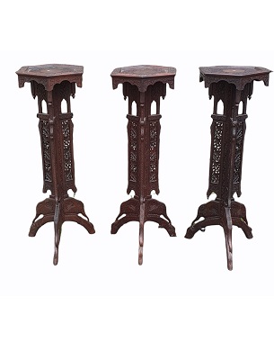 A  set of 3 Anglo-Indian plant stands