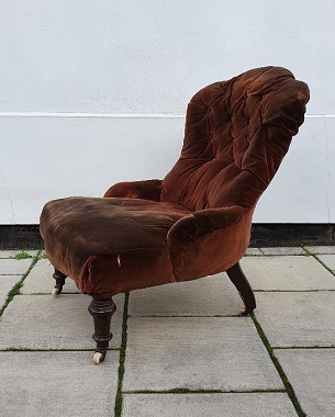 A mid Victorian mahogany bedroom chair