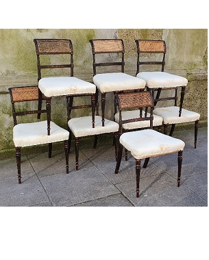 A  fine set 8 of Regency dining chairs
