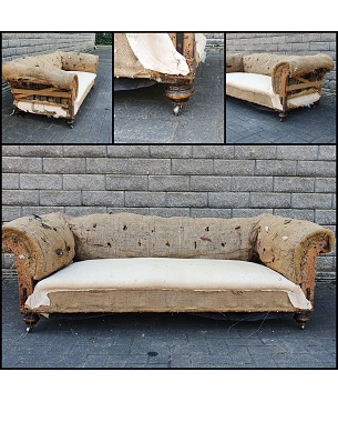 A late Victorian chesterfield sofa