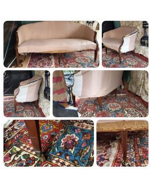 A    Edwardian mahogany 'Hepplewhite' settee: Image 2