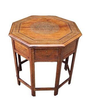 a  large Anglo-Indian octagonal table