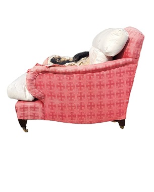 A   Edwardian upholstered armchair: Image 2