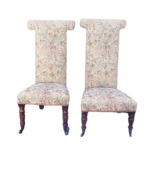 A   matched pair of Victorian Prie Dieu chairs: Image 2