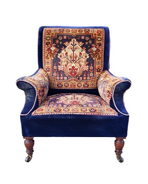 A   fine late Victorian 'carpet' armchair: Image 2