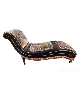 A   late 19th Century ebonised daybed: Image 3