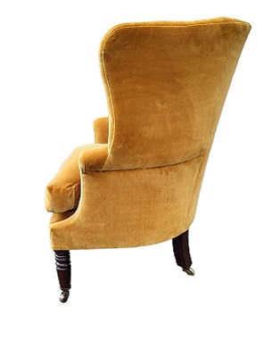 A     late Georgian mahogany barrel back chair: Image 3
