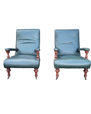 A    pair of Victorian-style open armchairs: Image 2