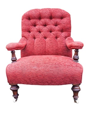 A     Victorian walnut open armchair: Image 2
