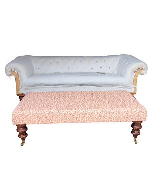 A      Large Victorian ottoman stool: Image 3