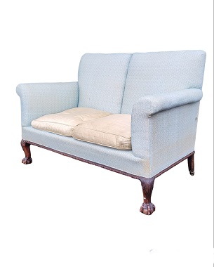 A    petite Chippendale-style two seater sofa