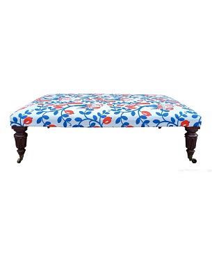 A      William IV mahogany converted upholstered ottoman/stool: Image 1