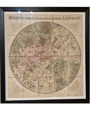 A         map of Twenty-four miles round London by Mogg 1812