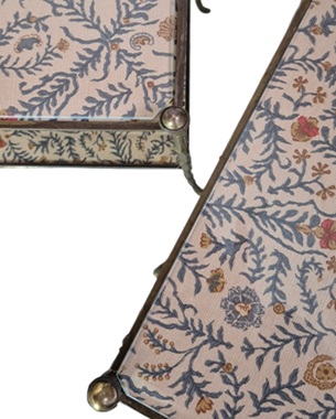 A            fine pair of brass faux bamboo two-tier tables: Image 2