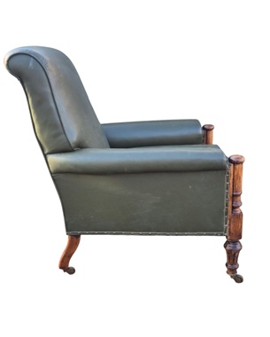 A         fine early Victorian library armchair: Image 2