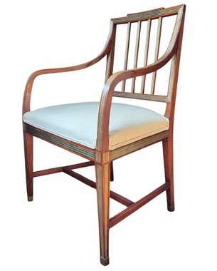 A              fine Russian Empire neoclassical open armchair: Image 3