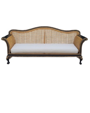 A              fine looking Edwardian caned settee