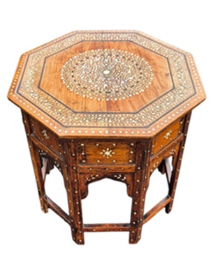 A            'Hoshiarpur' octagonal table