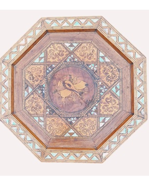 A               large late 19th Century Syrian octagonal table: Image 2