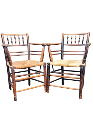 a            pair of Sussex armchairs: Image 2