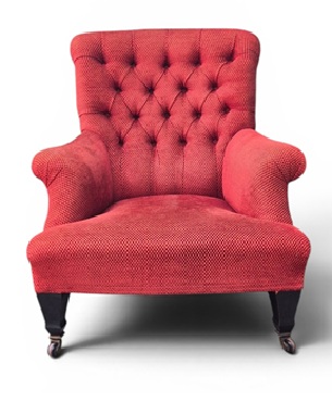 a                early 20th Century upholstered armchair by Maple & Co.: Image 2