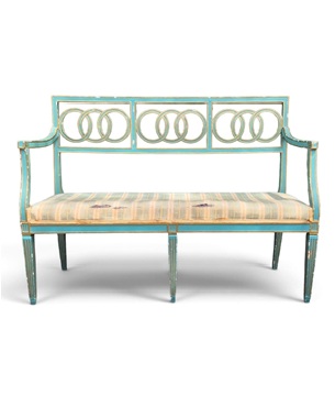 A                       early 19th Gustavian painted settee
