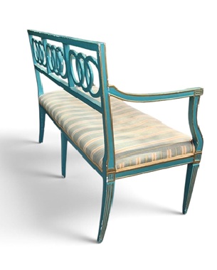A                       early 19th Gustavian painted settee: Image 2