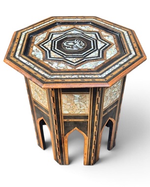 A                    late 19th Century Syrian octagonal table