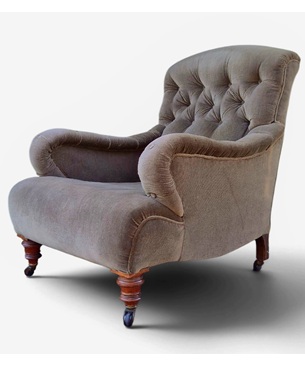 A                              fine looking Edwardian upholstered armchair