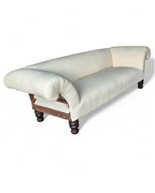 A                large William IV mahogany chesterfield sofa